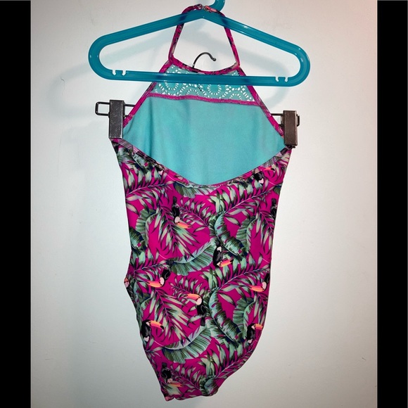 George halter tropical print crochet detail swim - Picture 2 of 4